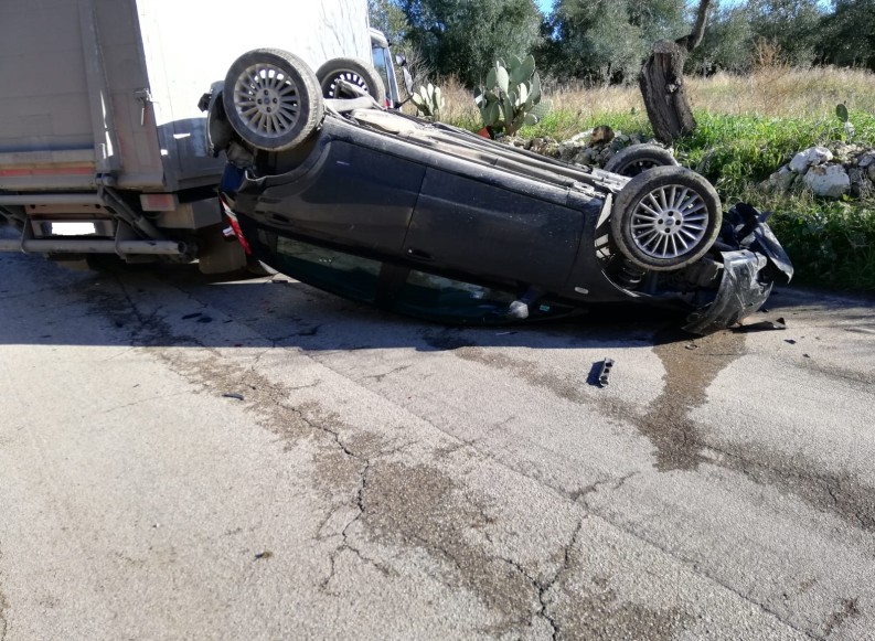 Permalink to Auto ribaltata in contrada “Oliva Rotonda”: due feriti in codice rosso soccorsi dal 118 Auto ribaltata in contrada “Oliva Rotonda”: due feriti in codice rosso soccorsi dal 118